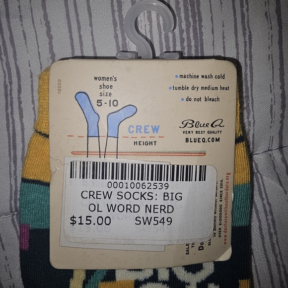 Blue Q Bigfoot Nerd Striped Socks - Black, Yellow, Green, Pink - Picture 3 of 5